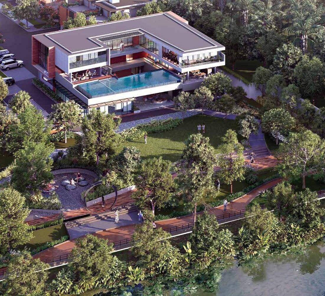 The Woodland Forest – Aerial view of the township