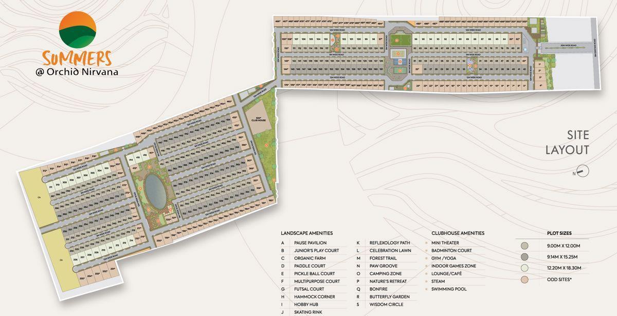 Summer's At Orchid Nirvana master plan Devanahalli plotted development
